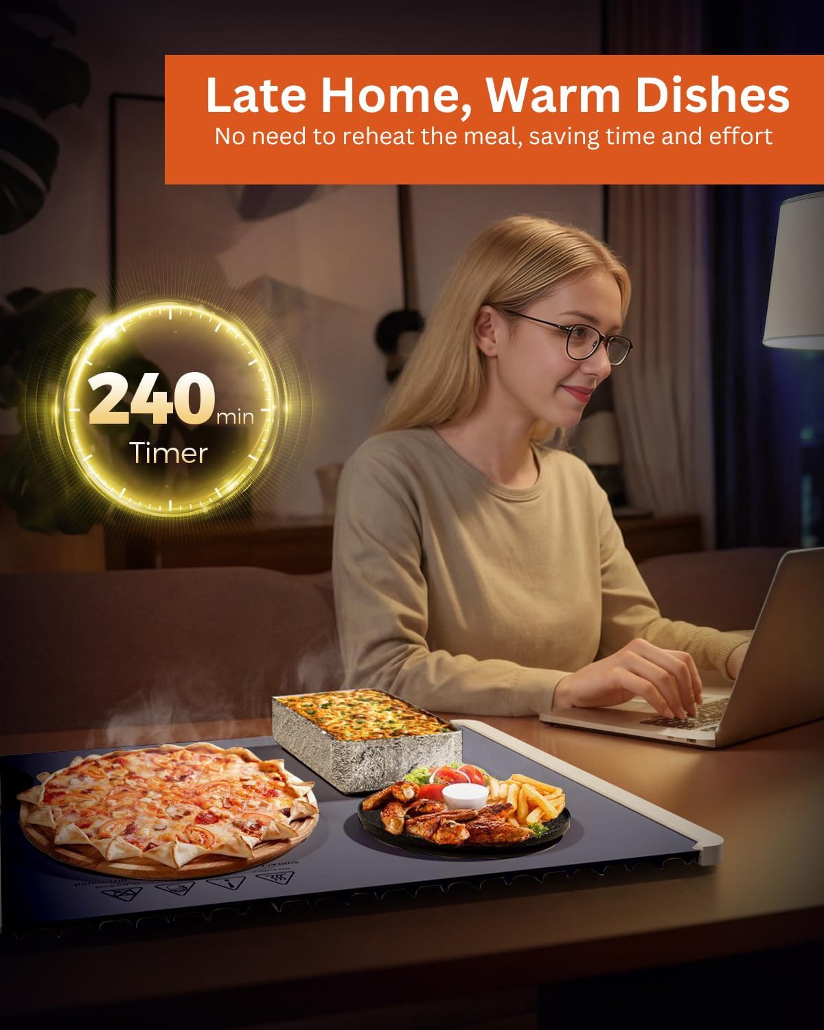 HotServe Electric Food Warmer – Foldable Heating Mat for Home, Travel & Parties| Only Rs- 999 | Buy 1 Get 1 Free
