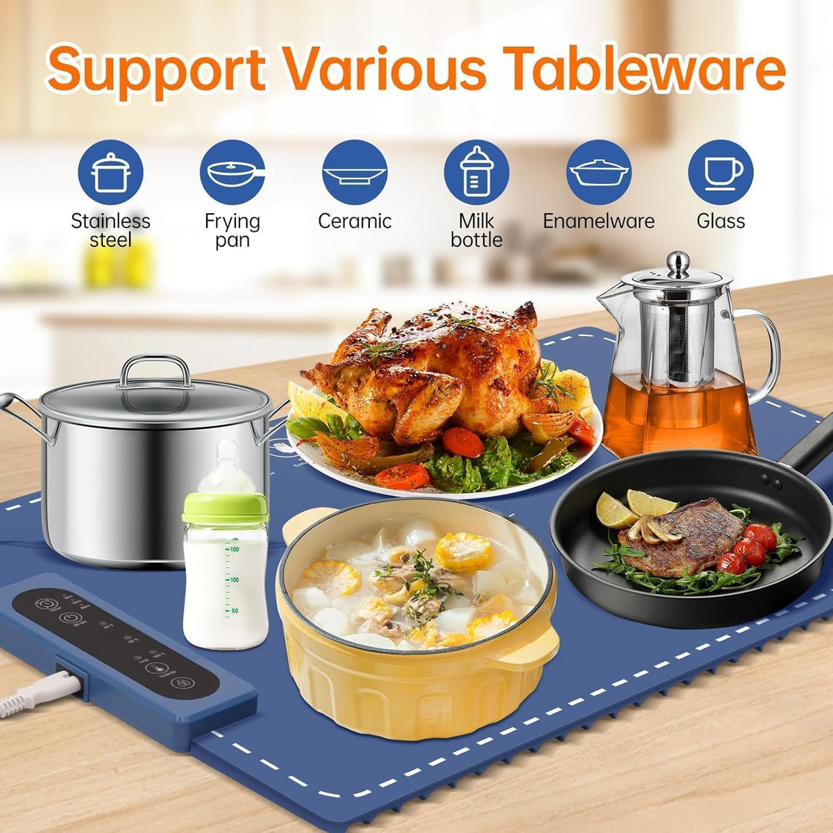 HotServe Electric Food Warmer – Foldable Heating Mat for Home, Travel & Parties| Only Rs- 999 | Buy 1 Get 1 Free