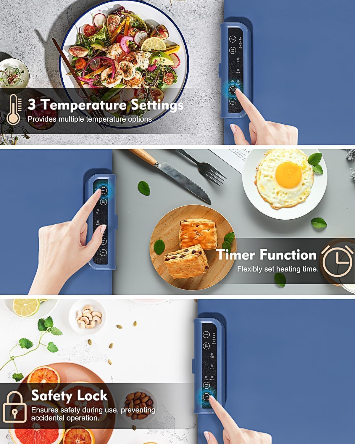 HotServe Electric Food Warmer – Foldable Heating Mat for Home, Travel & Parties| Only Rs- 999 | Buy 1 Get 1 Free
