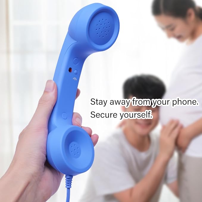 RetroVibe Type-C Retro Phone Handset – Classic Vintage Style Phone Receiver |  Wired Handset Smartphone Microphone Portable Gift PC Tablet Hybrid Work Call Video Conference | Buy 1 Get 1 Free | Only - 799