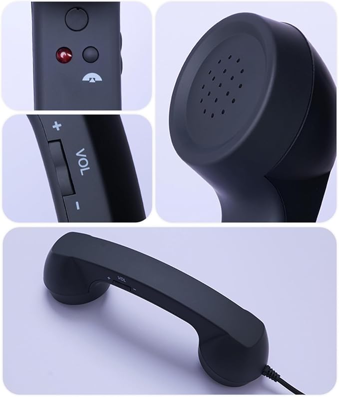 RetroVibe Type-C Retro Phone Handset – Classic Vintage Style Phone Receiver |  Wired Handset Smartphone Microphone Portable Gift PC Tablet Hybrid Work Call Video Conference | Buy 1 Get 1 Free | Only - 799
