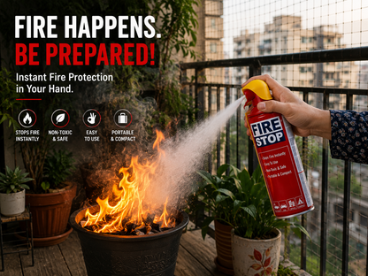 💥FIRESTOP Portable Fire Extinguisher Spray | Quick Fire Protection for Home, Car & Kitchen | Buy 1 Get 1 Free| ONLY ₹698
