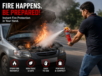 💥FIRESTOP Portable Fire Extinguisher Spray | Quick Fire Protection for Home, Car & Kitchen | Buy 1 Get 1 Free| ONLY ₹698