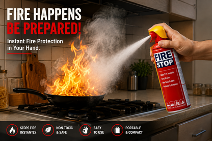 💥FIRESTOP Portable Fire Extinguisher Spray | Quick Fire Protection for Home, Car & Kitchen | Buy 1 Get 1 Free| ONLY ₹698